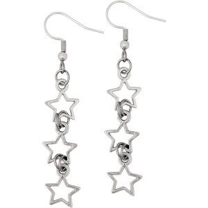 Boho Goth Star Earrings Dangle, Emo Grunge Y2k Earrings, Christmas Jewelry Gift